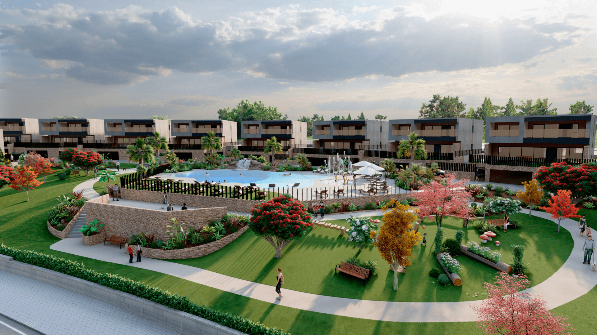 Urbanización privada Arcadia en Oleiros - Rubín und Kinder